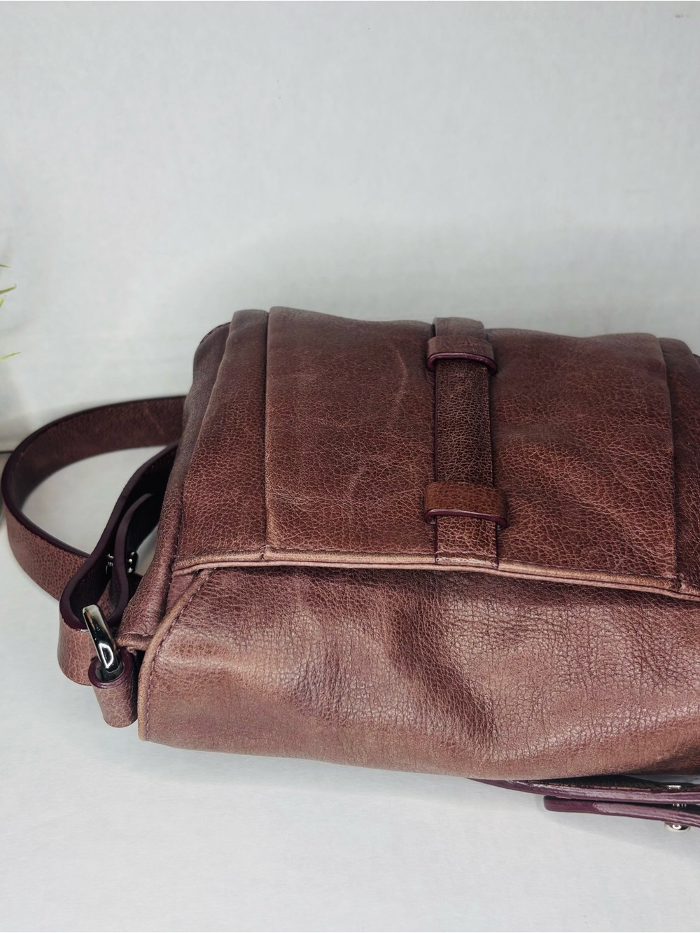 Cole Haan Chestnut Brown Leather Crossbody Bag - Picture 9 of 10